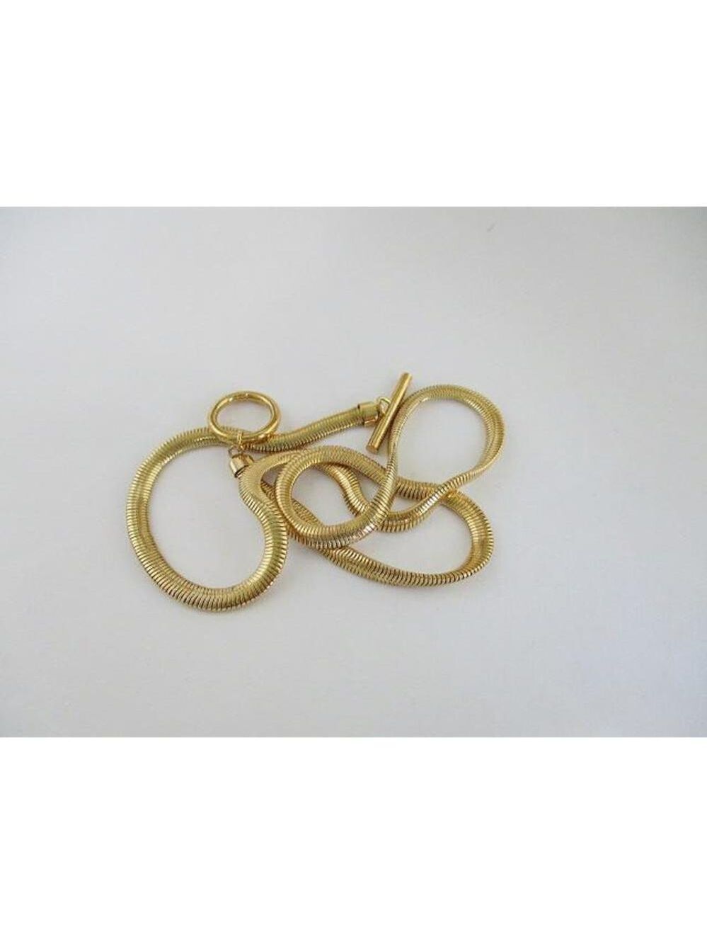 16" Goldtone Flat Rope Necklace